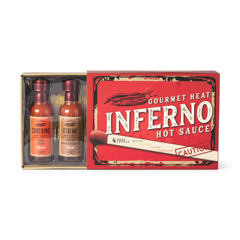 Giftset inferno hot sauce - set van 4