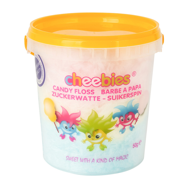 Cheebies suikerspin - 3 kleuren - 50 g