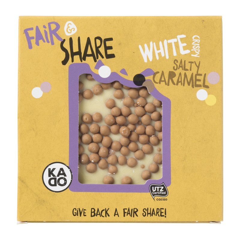 Fair & share chocolade - white caramel seasalt - 65 g