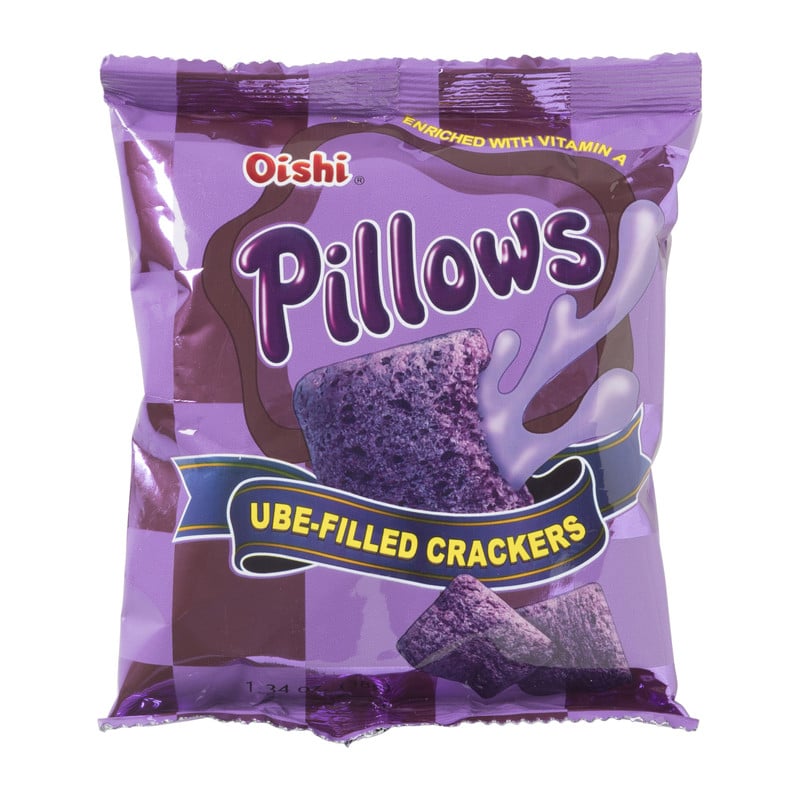 Oishi Pillows - ube filled cracker - 38 gram