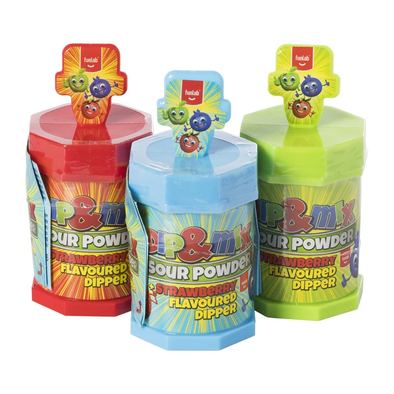 Sour powder funlab - dip & mix - diverse smaken 