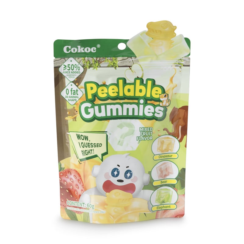 Peeling gummies mixed fruit - 60 gram