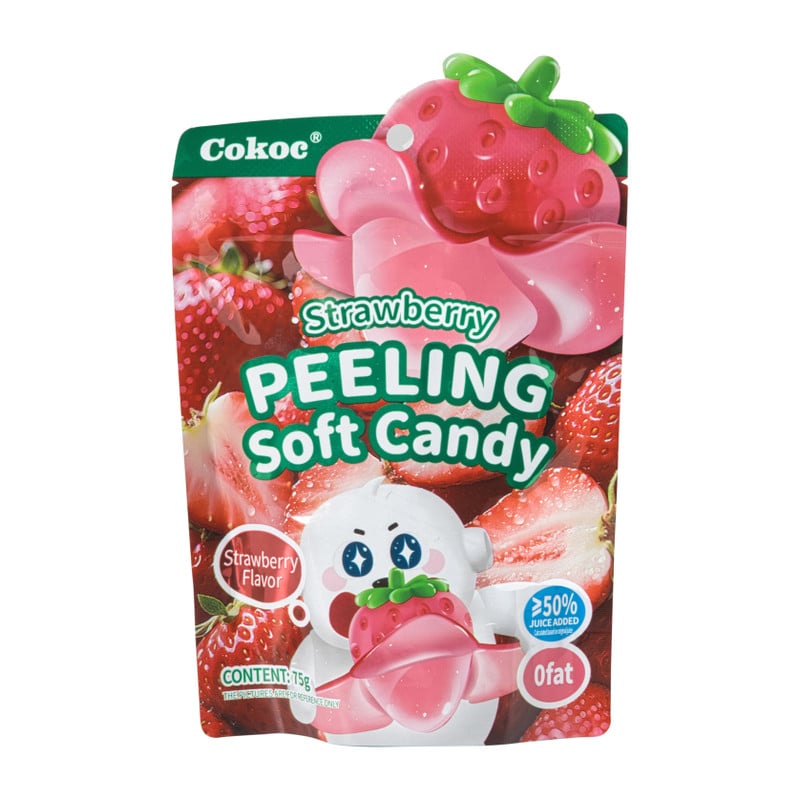 Peeling candy aardbei - 75 gram