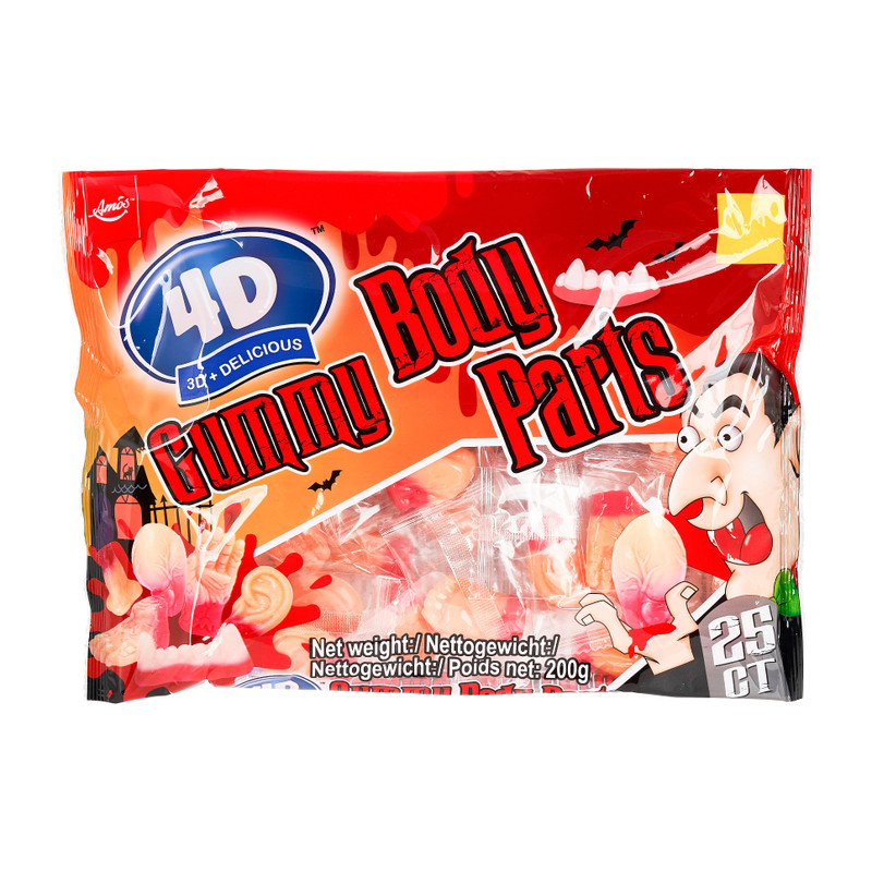 Gummy body parts - 200 gram