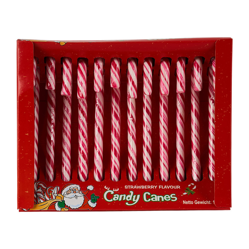 Candy cane doos - rood/wit - 12st