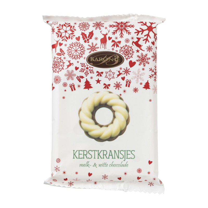 Baronie chocoladekransjes - wit/melk - 37.5 gram 