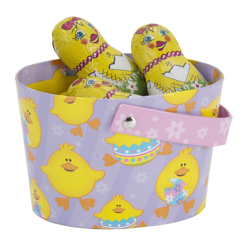 Paasmandje met holle paasfiguurtjes