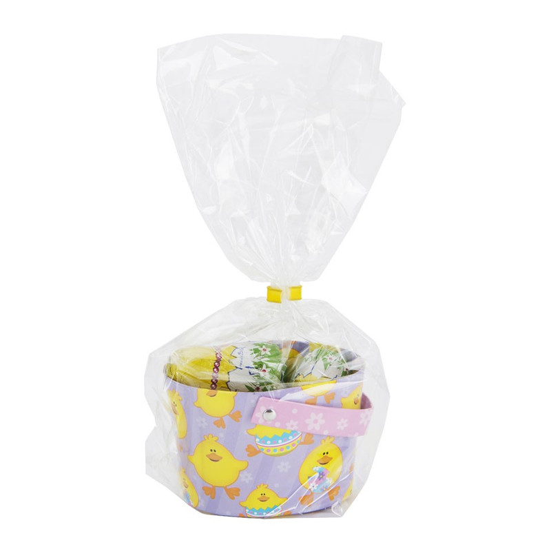 Paasmandje met holle paasfiguurtjes
