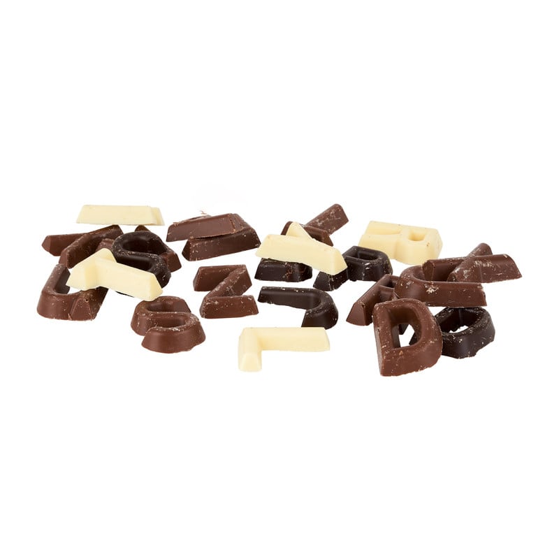 Lettertjes mix - chocolade - 150 gram