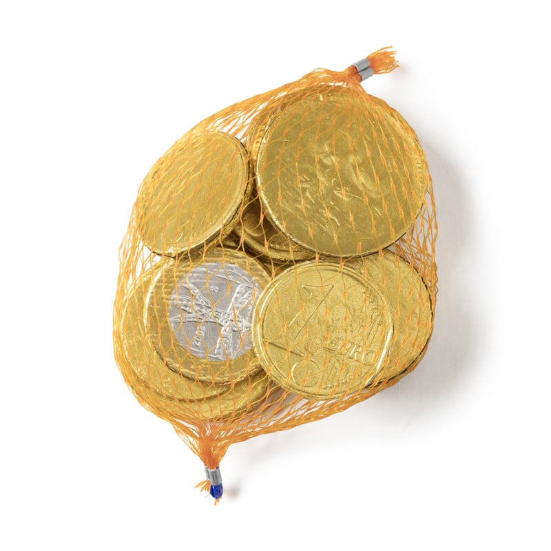 Chocolade munten in netje - 100 gram