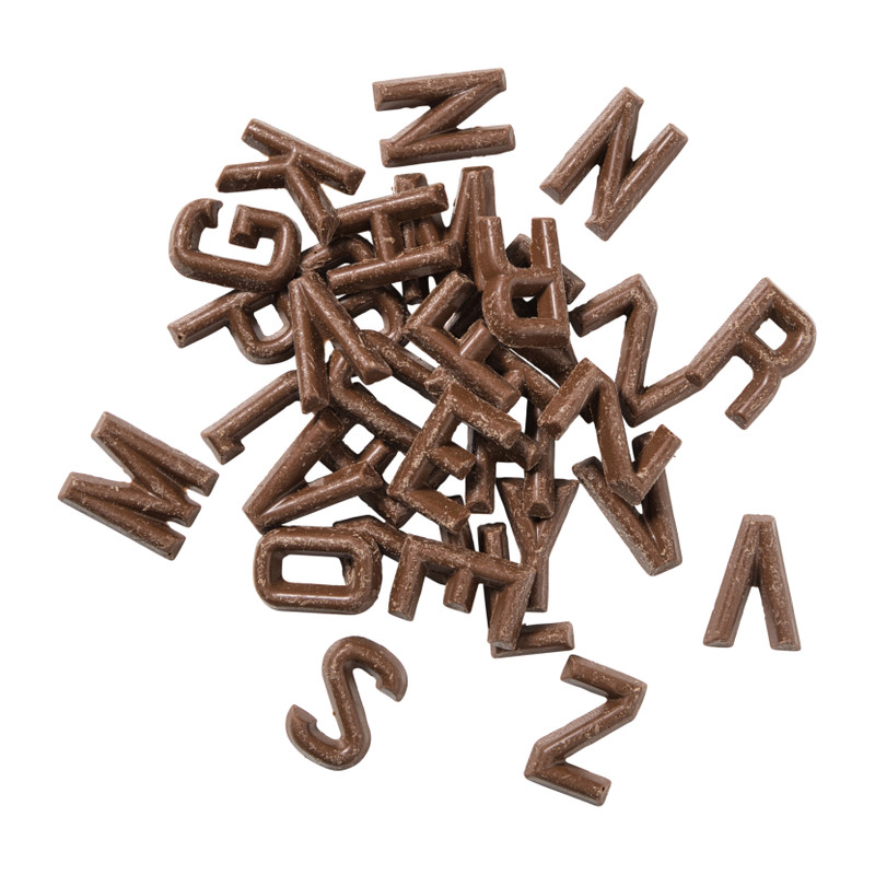 Bakje miniletters - melk chocolade - 150 gram