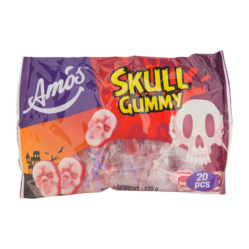 Skull gummy - 20 stuks - aarbeiensmaak