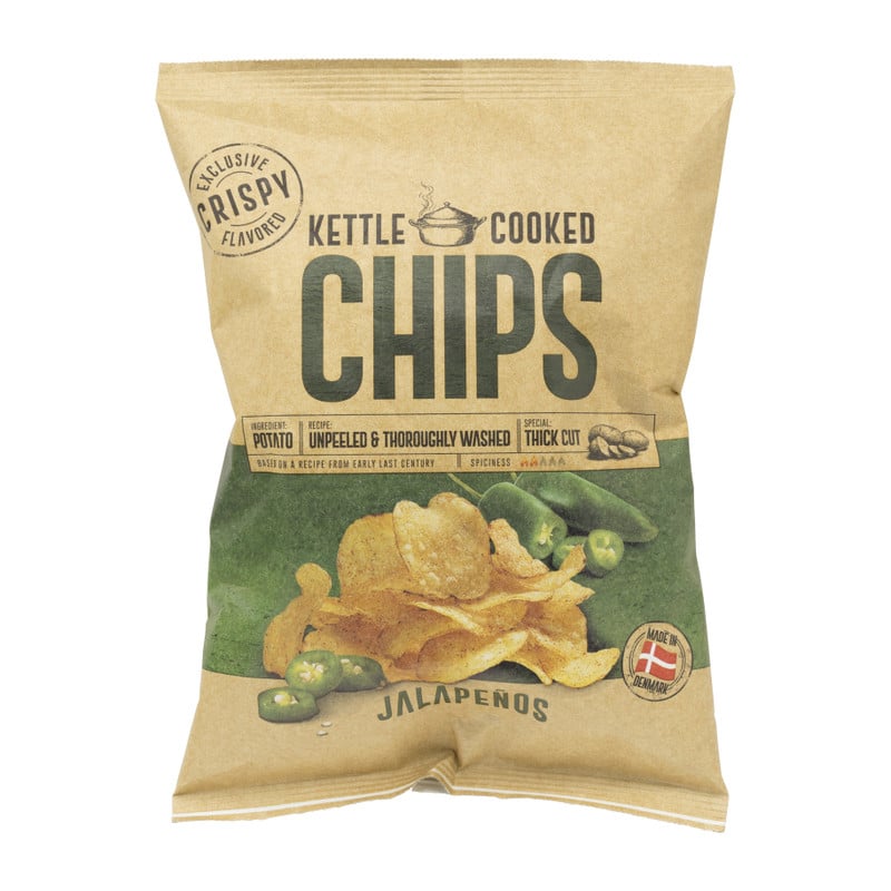 Kettle Cooked Chips - Jalapeños - 150 gram