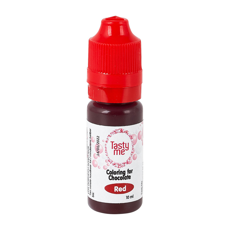 Tasty Me chocolade kleurstof - rood - 10 ml