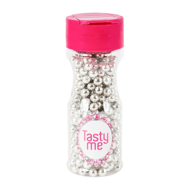 Tasty Me choco parels - zilver - 50 gram