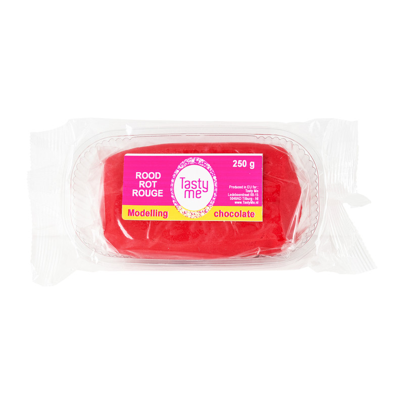 Tasty Me modelleer chocolade - rood - 250 g