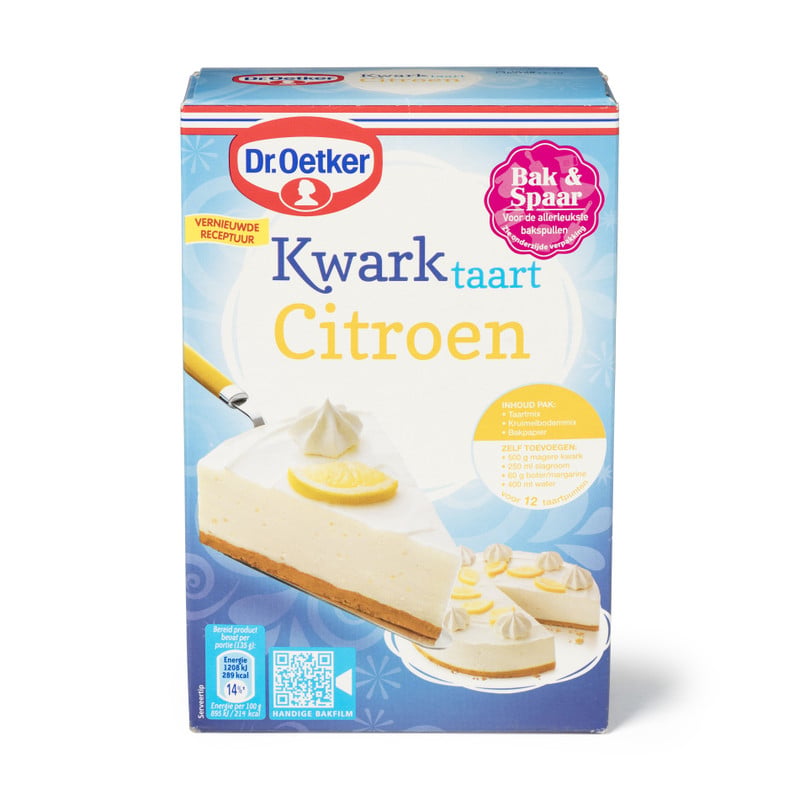 Dr Oetker kwarktaart - citroen - 420 g 