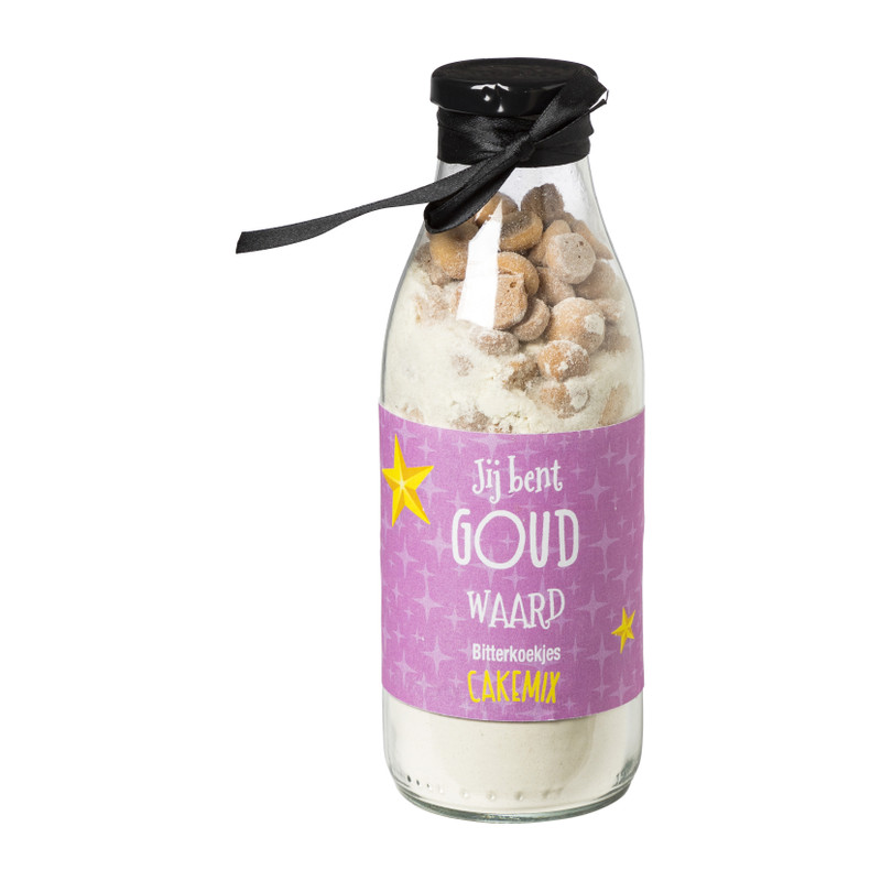 Cakemix bitterkoekjes - jij bent goud waard - 380 gram