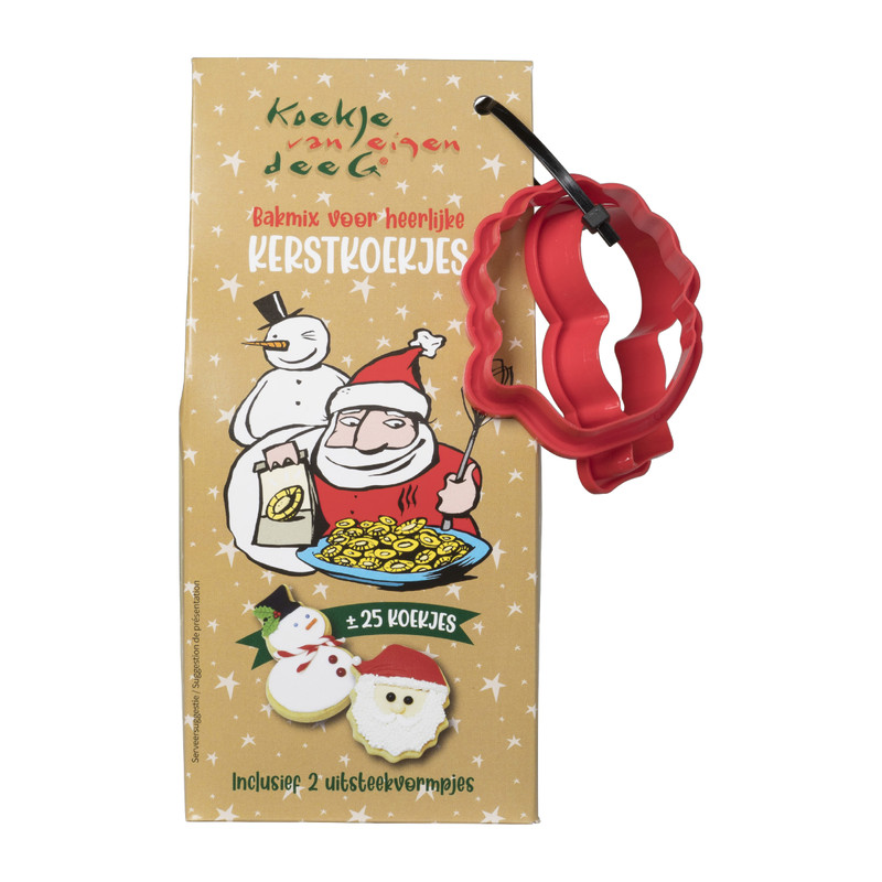 Bakmix voor kerstkoekjes - incl. 2 uitsteekvormpjes 