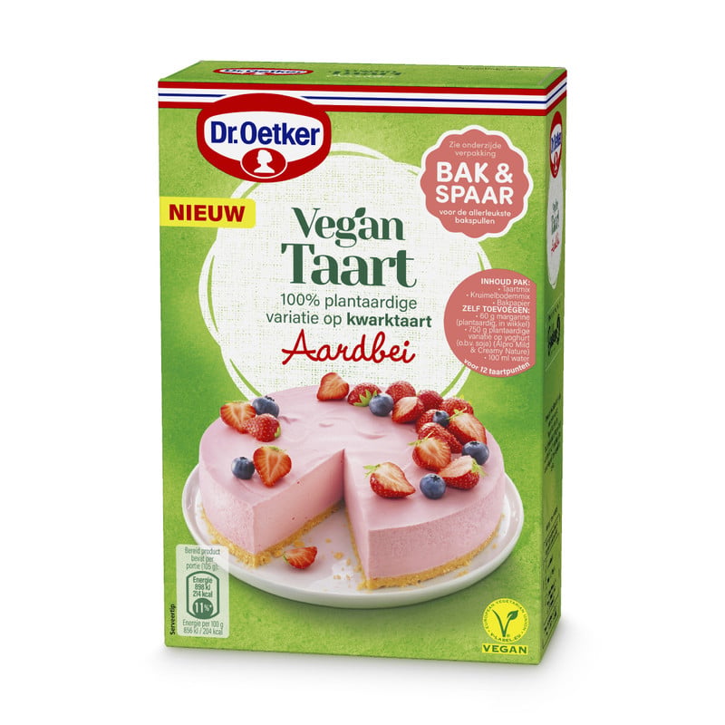 Dr. Oetker bakmix kwarktaart aardbei - 350 g 