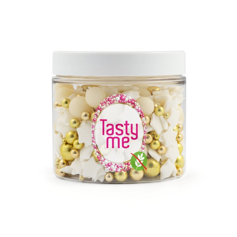 Tasty Me crispy chocolade ballen - goud - 100 gram