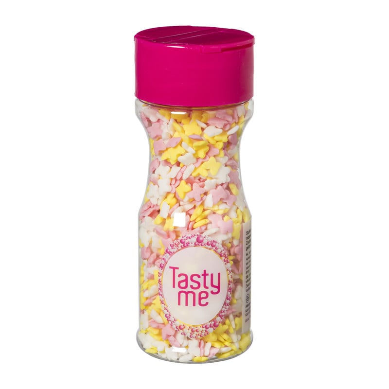 Tasty me suikerfiguur vlinders - roze/geel/wit - 55 g