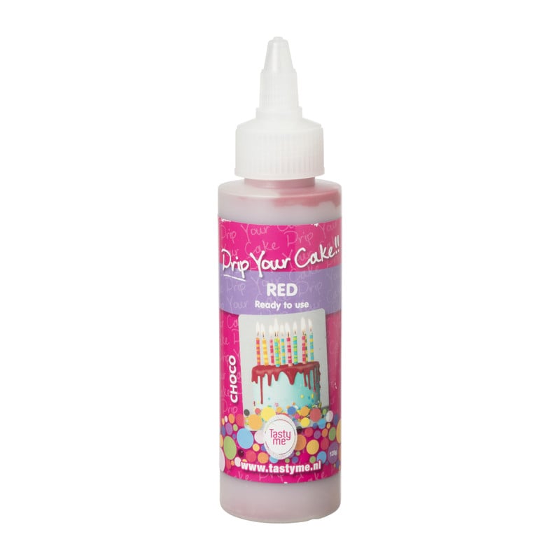 Tasty Me drip your cake - rood - 125 g