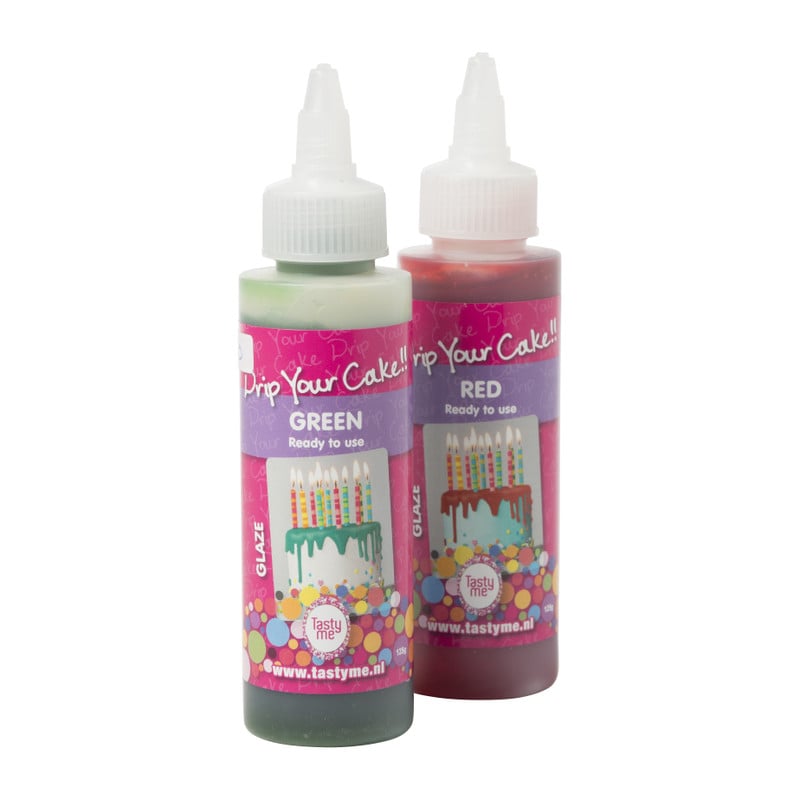 Tasty Me drip your cake - rood - 125 g