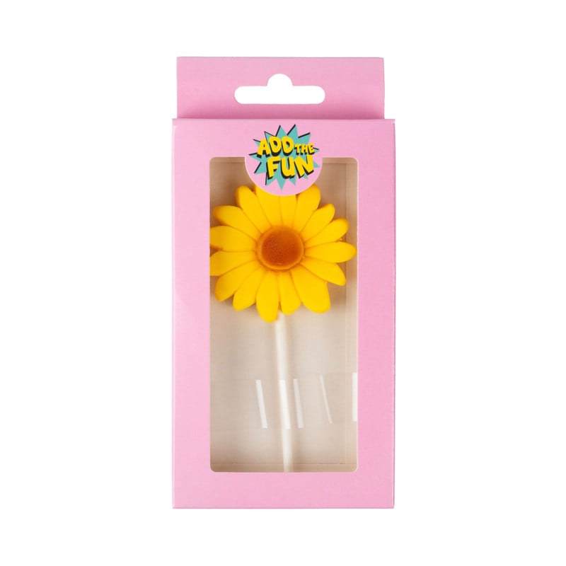 Caketopper bloem - geel