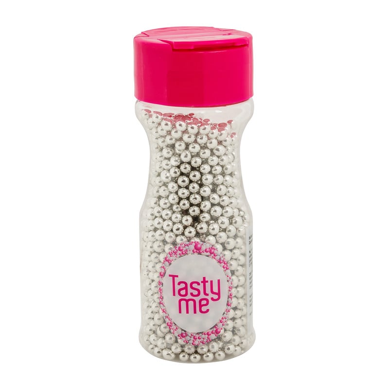 Tasty Me suikerparels - zilver - 70 gram