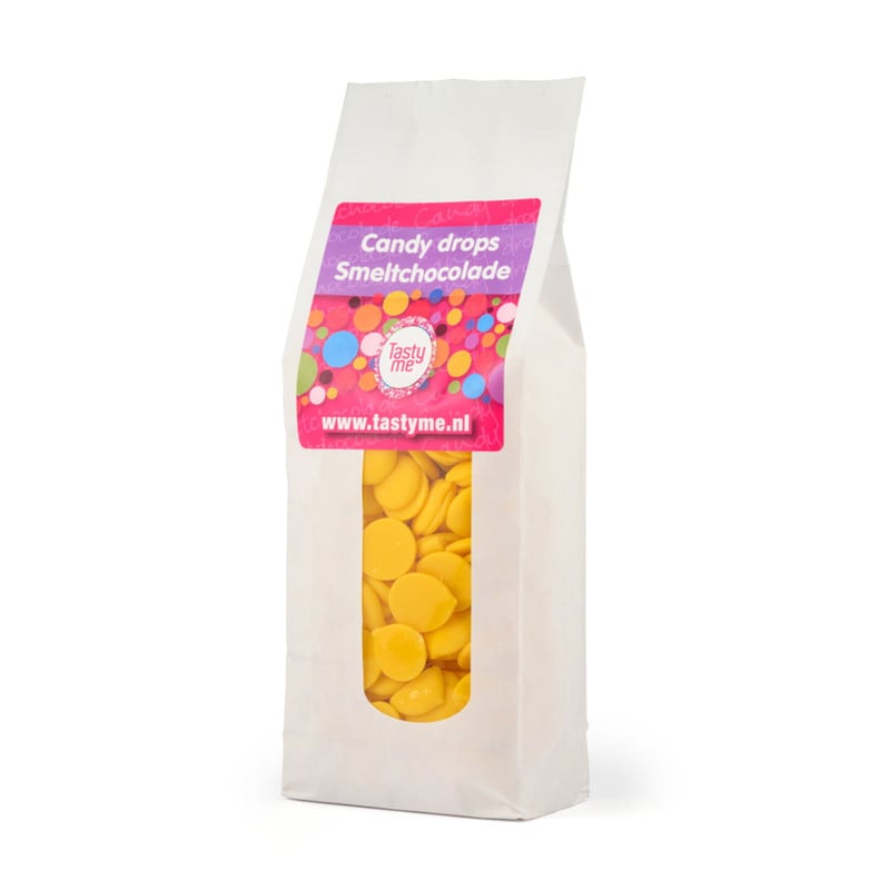 Tasty Me candy drops - geel - 300 gram 