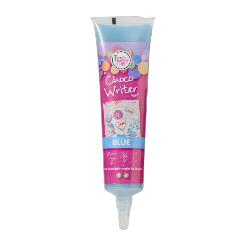 Tasty Me choco schrijftube - blauw - 31 gram 