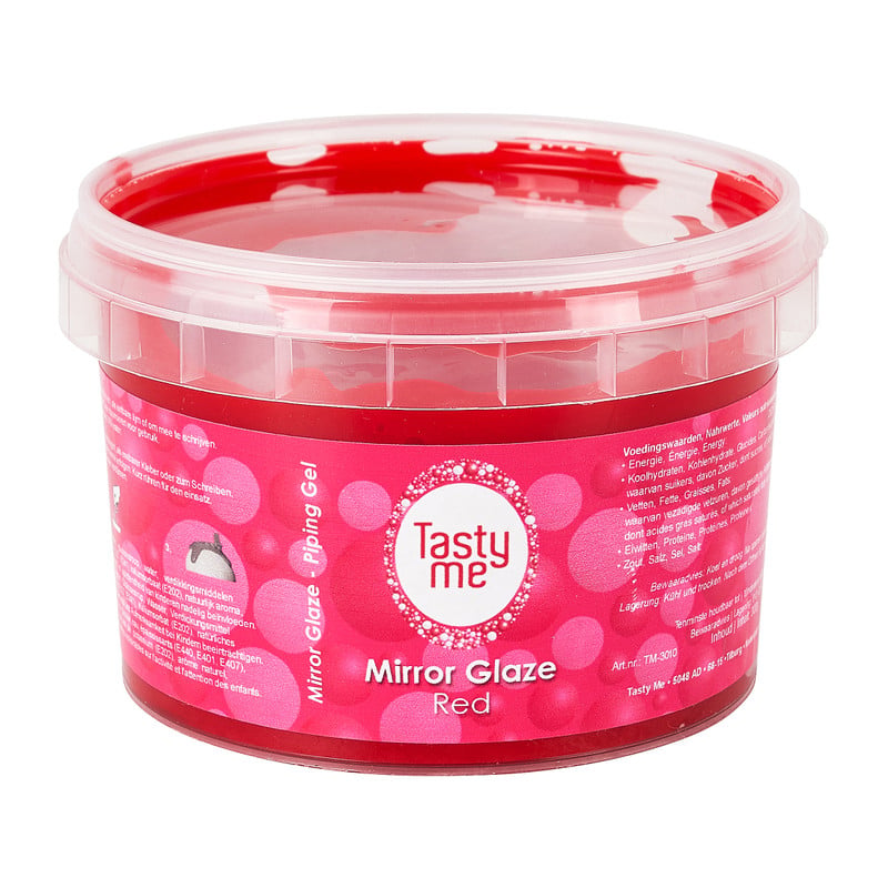 Tasty Me glazuur - rood - 300 g