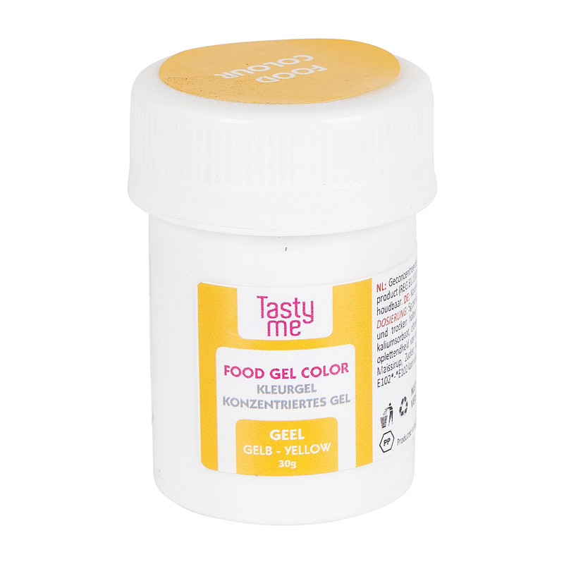 Tasty Me kleurgel - geel - 30 gram