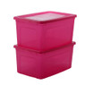 Iris clearbox - 50 liter - roze - set van 2
