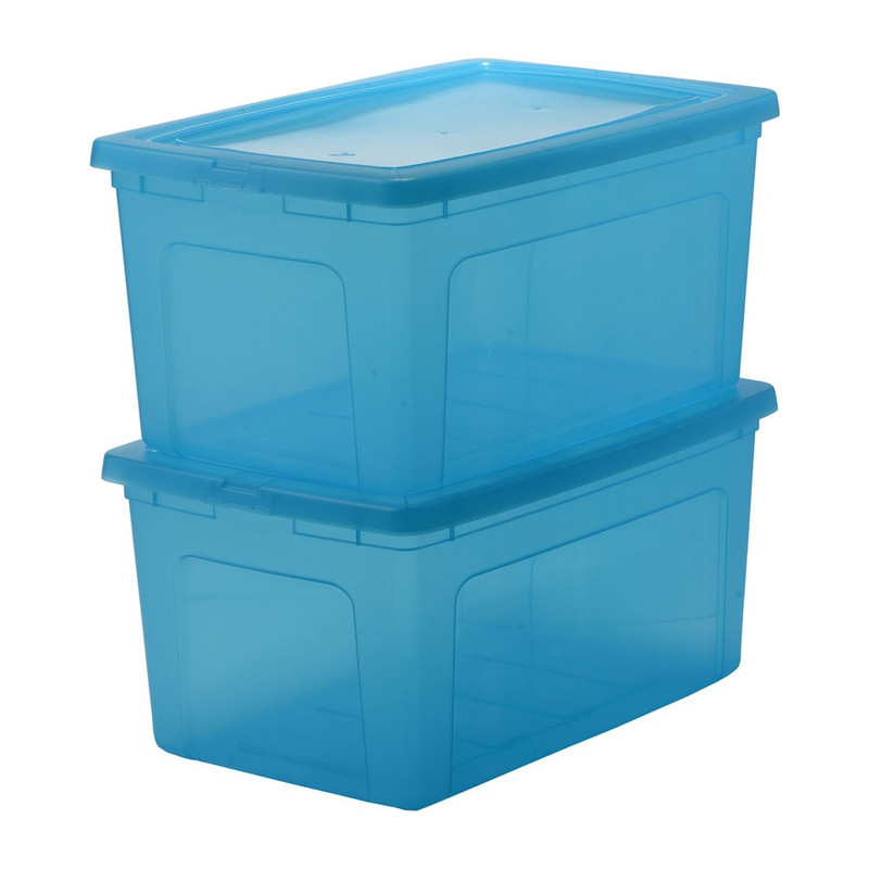 Iris clearbox - 50 liter - blauw - set van 2