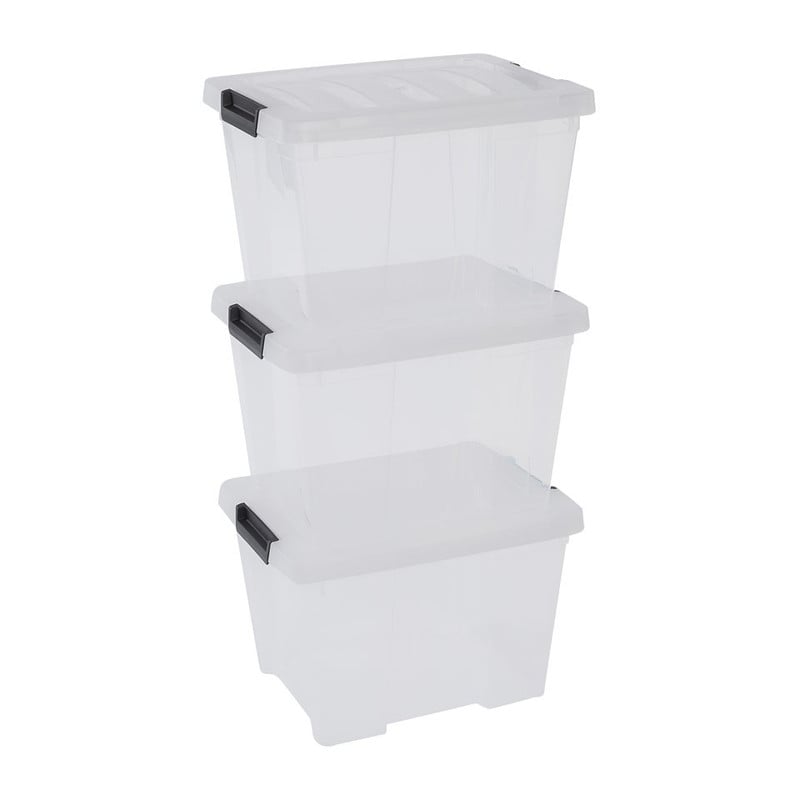 Iris clearbox - 15 liter - transparant - set van 3