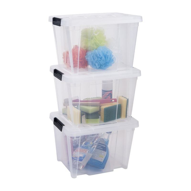 Iris clearbox - 15 liter - transparant - set van 3