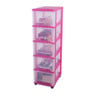 Iris ladesysteem - 5 lades - 16 liter - roze