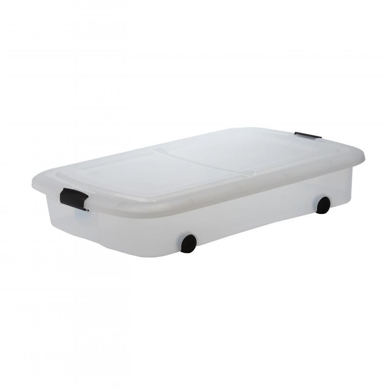 Iris onder-het-bedbox - 60 liter - transparant