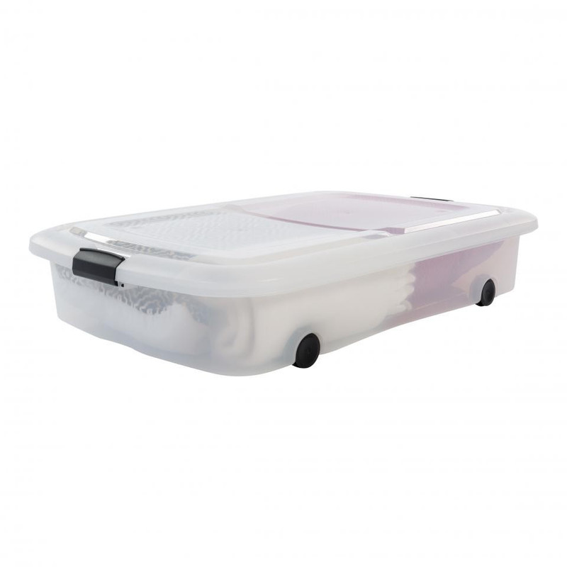 Iris onder-het-bedbox - 60 liter - transparant