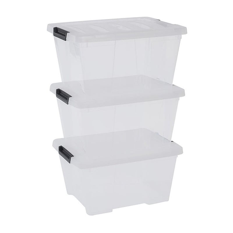 Iris opbergbox - 45 liter - transparant 