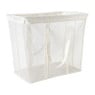 Opbergmand/wasmand met handvatten - wit - 53x46x33 cm