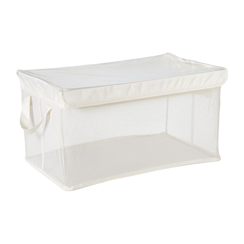 Opbergmand met handvatten - wit - 30x47x25 cm