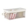 Opbergmand met handvatten - wit - 25x44x20 cm