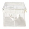 Opbergmand met handvatten - wit - 25x44x20 cm