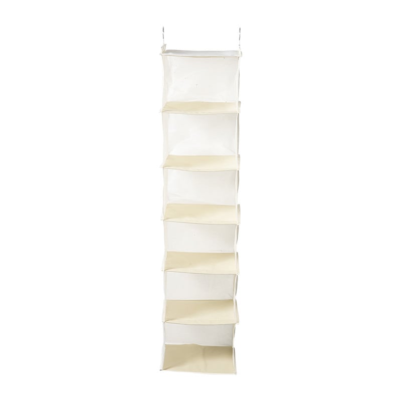 Hang organiser met 6 vakken - wit - 125x30x30 cm