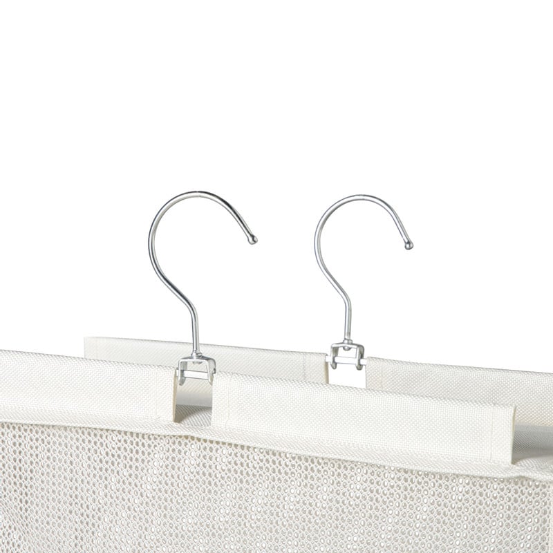 Hang organiser met 10 vakken - wit - 125x15x30 cm