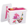 Sunware Q-line fun-baking opbergbox - 9 liter - wit/roze