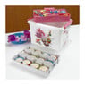 Sunware Q-line fun-baking opbergbox - 22 liter - wit/roze